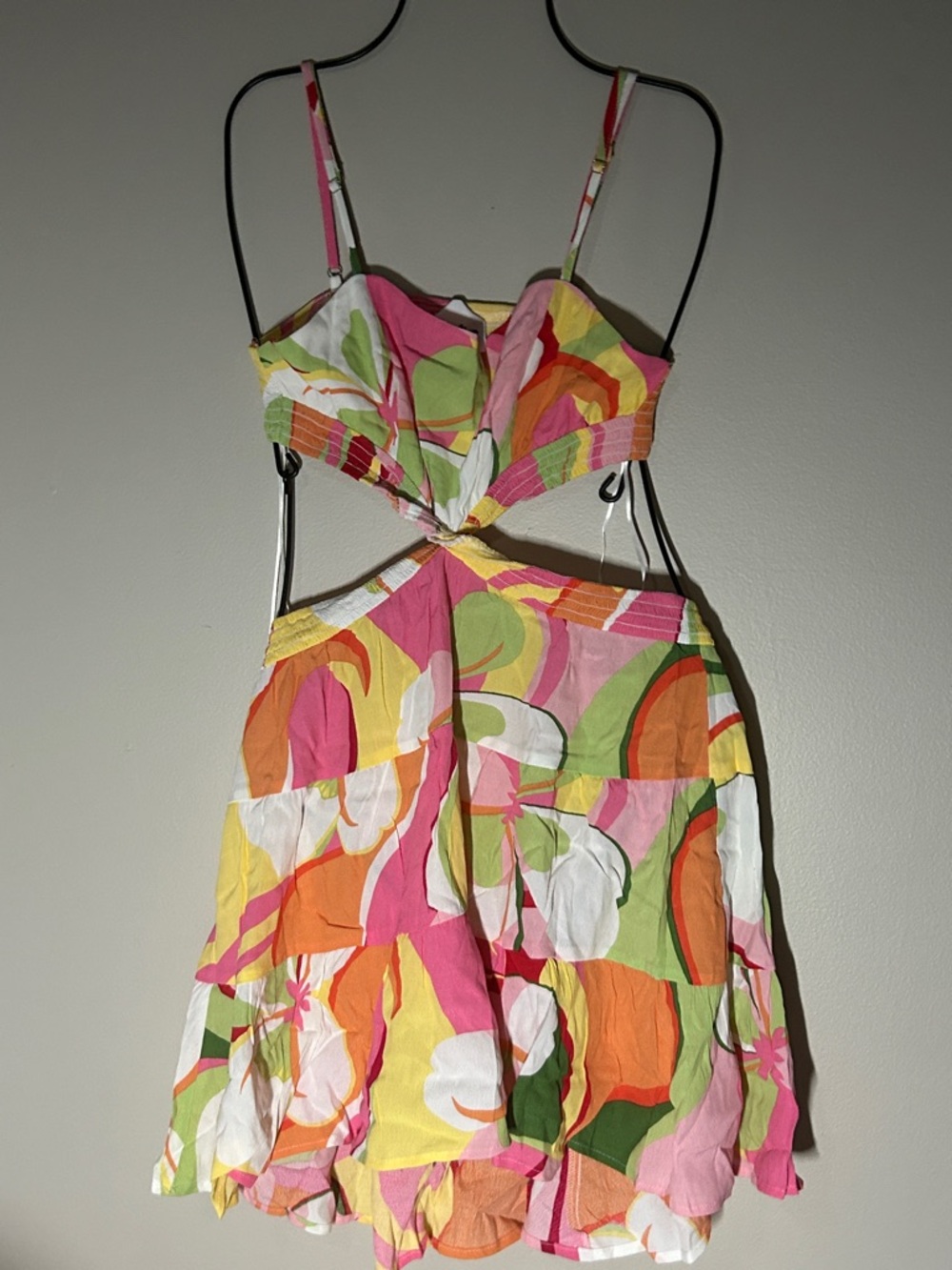 2for20 - Summer Cutout Sundress in Pink & Multi-Color